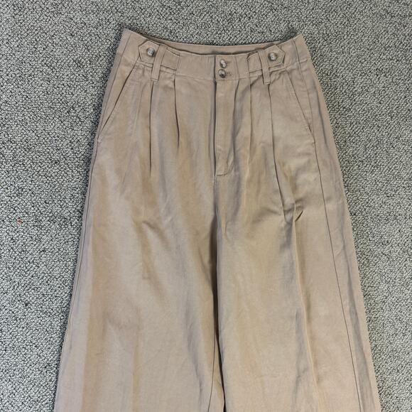 Madewell Harlow Wide Leg Linen Blend Pants US Womens 0 - Picture 4 of 7